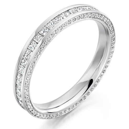 Channel & Grain-Set Diamond Full Eternity Ring, 1.25ct