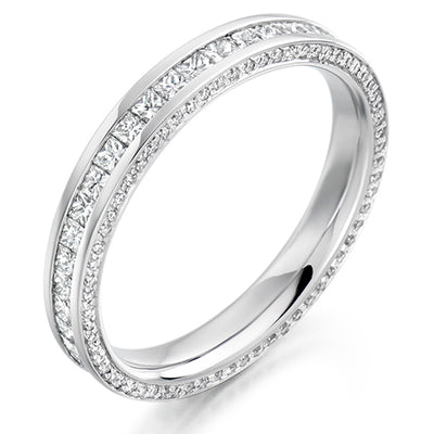 Channel & Grain-Set Diamond Full Eternity Ring, 1.25ct