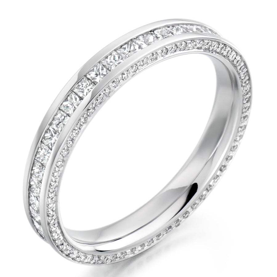 Channel & Grain-Set Diamond Full Eternity Ring, 1.25ct