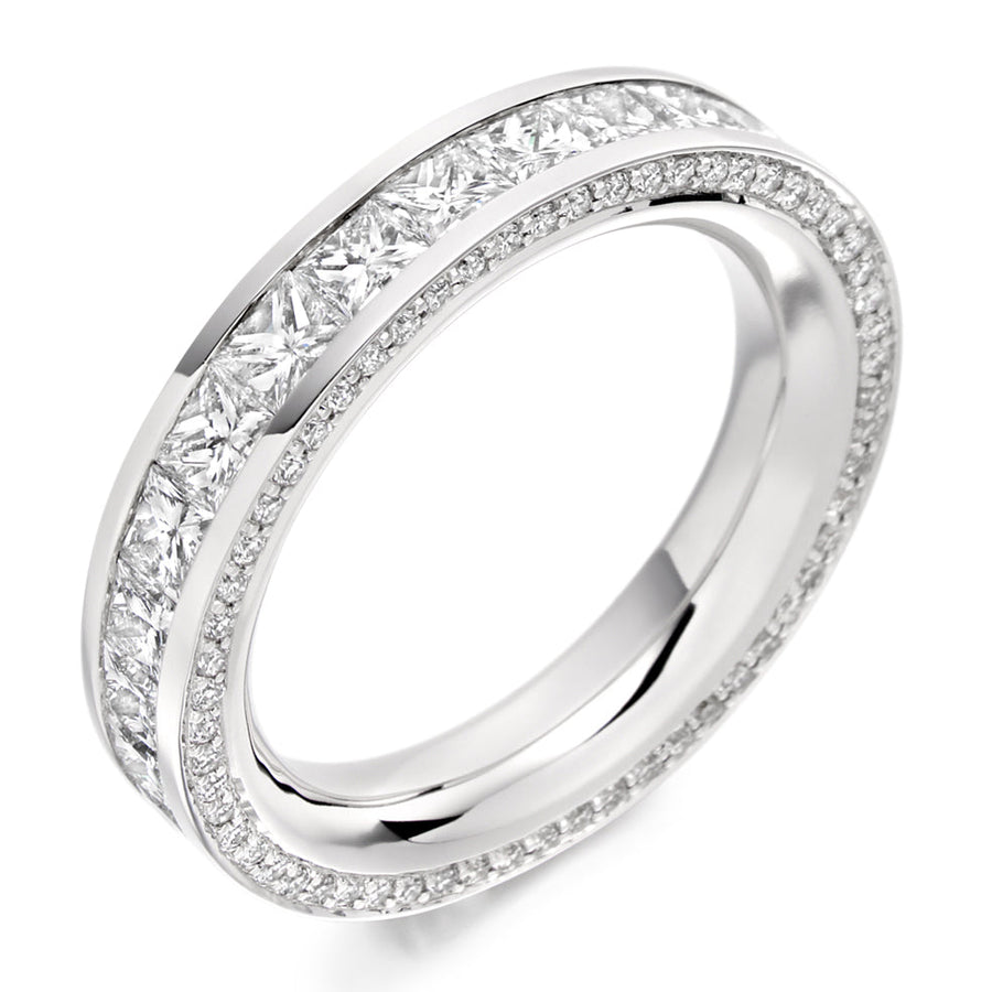 Channel & Grain-Set Diamond Full Eternity Ring, 3.6ct