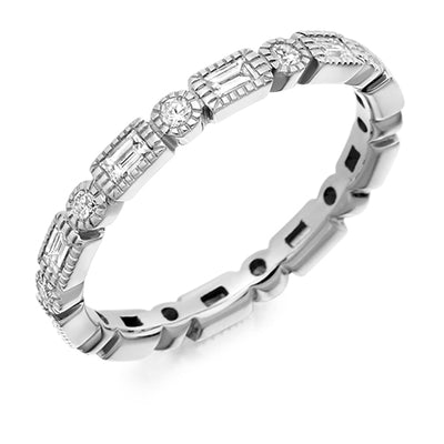 Rubover Diamond Full Eternity Ring with Right-Hand B, 0.6ct