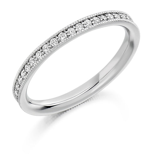 Milgrain Grain-Set Diamond Full Eternity Ring, 0.5ct
