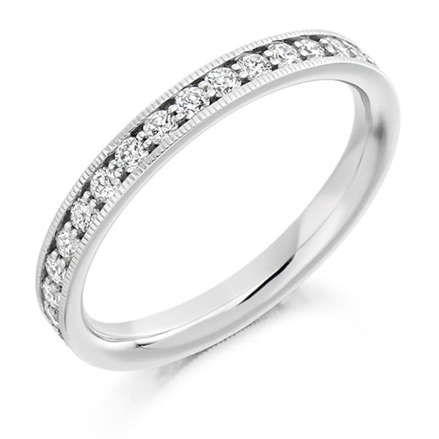 Milgrain Grain-Set Diamond Full Eternity Ring, 0.75ct