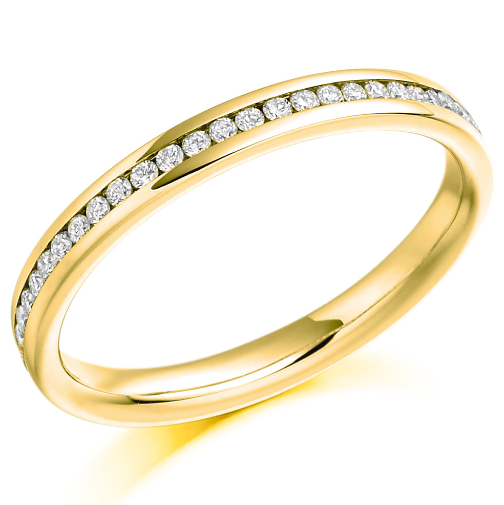 Channel-Set Full Eternity Ring, 0.3ct total in Yellow Gold