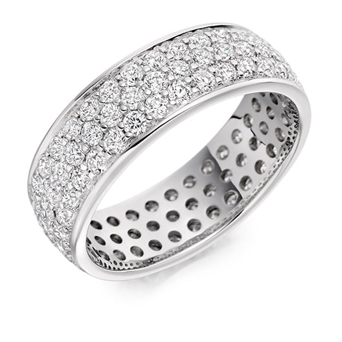 Pavé Diamond Full Eternity Ring, 2.0ct