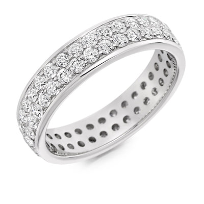 Pavé Diamond Full Eternity Ring with Right-Hand, 1.5ct