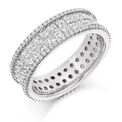Pavé-Set Full Eternity Ring, 3.2ct total