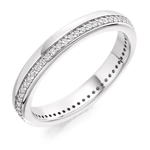 Offset Grain-Set Diamond Full Eternity Ring, 0.3ct