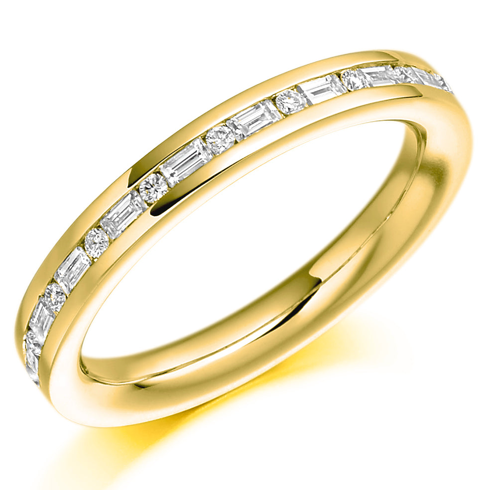 Channel-Set Full Eternity Ring, 0.7ct total (FET1842) in Yellow Gold