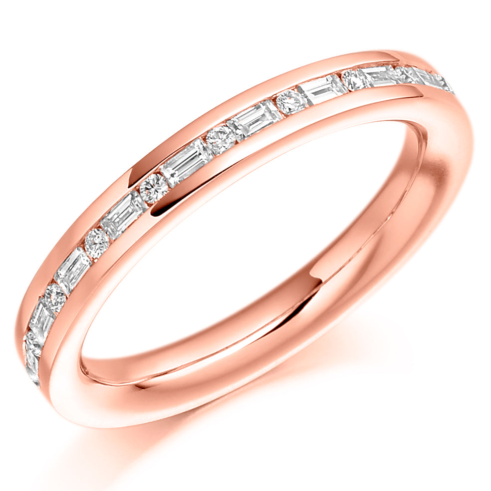 Channel-Set Full Eternity Ring, 0.7ct total (FET1842) in Rose Gold