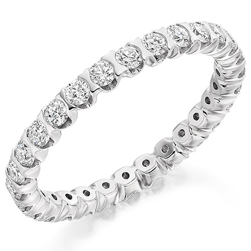 Bar-Set Diamond Full Eternity Ring, 1.0ct
