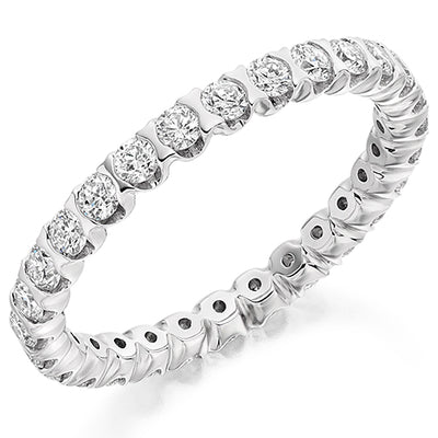 Bar-Set Diamond Full Eternity Ring, 1.0ct