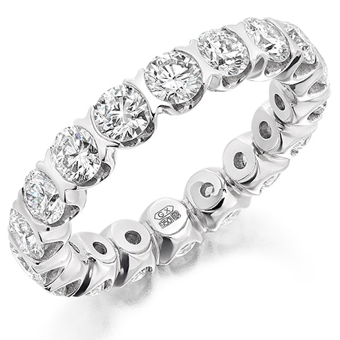 Bar-Set Diamond Full Eternity Ring, 3.05ct