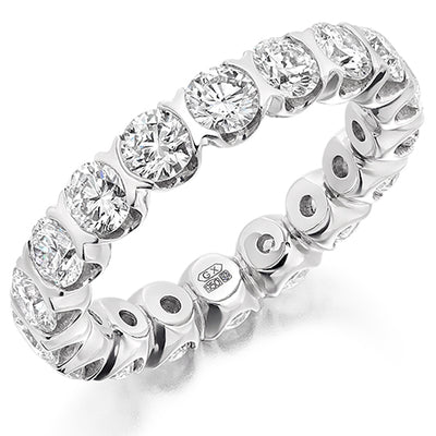 Bar-Set Diamond Full Eternity Ring, 3.05ct
