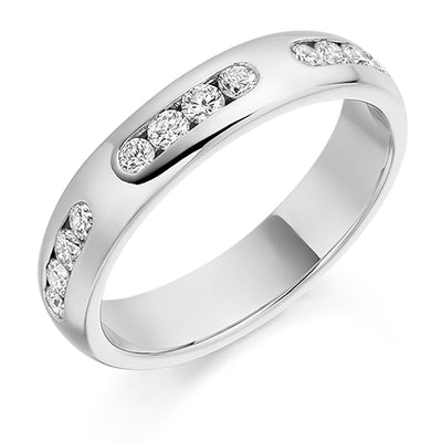 Channel-Set Full Eternity Ring, 0.8ct total