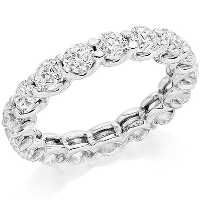 Claw-Set Diamond Full Eternity Ring, 4.0ct