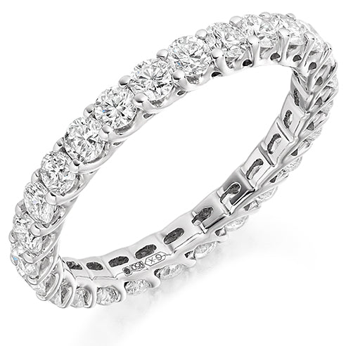 Claw-Set Diamond Full Eternity Ring F, 1.5ct