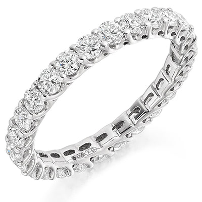 Claw-Set Diamond Full Eternity Ring F, 1.5ct