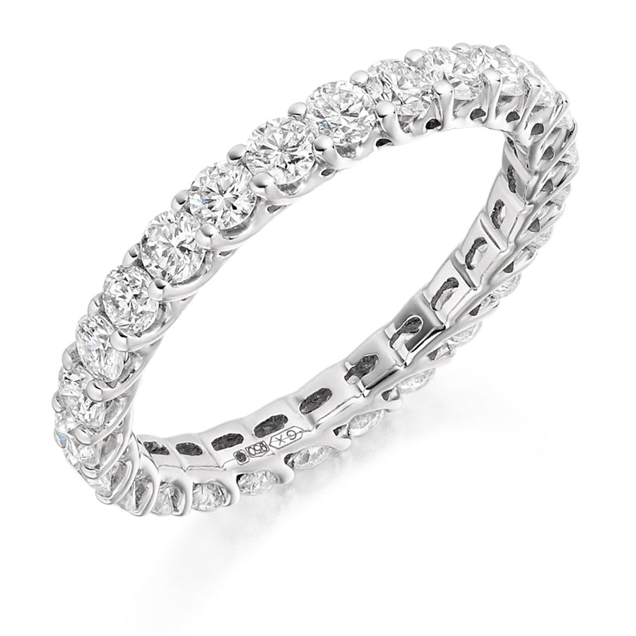 Claw-Set Diamond Full Eternity Ring F, 1.5ct