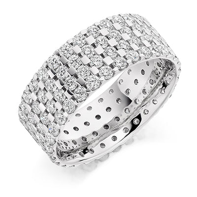 Micro-Pavé Diamond Full Eternity Ring, 2.7ct