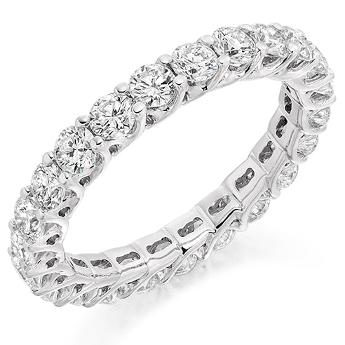 Claw-Set Diamond Full Eternity Ring E, 2.0ct