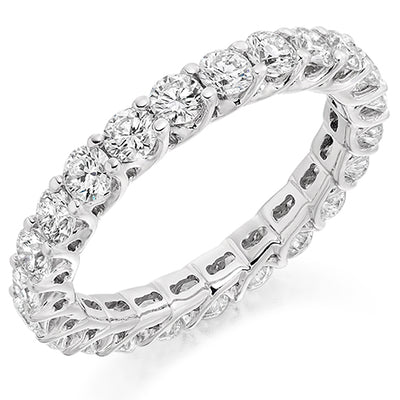Claw-Set Diamond Full Eternity Ring E, 2.0ct