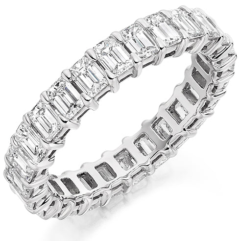 Claw-Set Diamond Full Eternity Ring with Right-Hand, 3.0ct