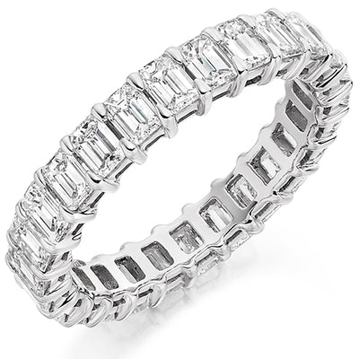 Claw-Set Diamond Full Eternity Ring with Right-Hand, 3.0ct
