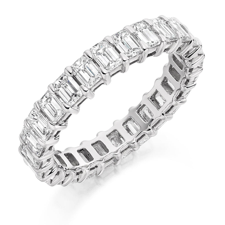 Claw-Set Diamond Full Eternity Ring with Right-Hand, 3.0ct