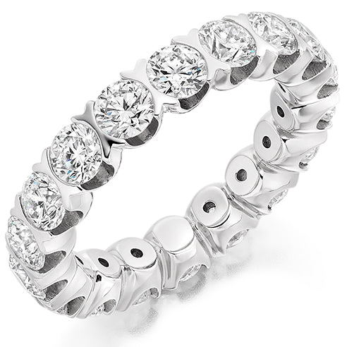 Bar-Set Diamond Full Eternity Ring, 4.0ct