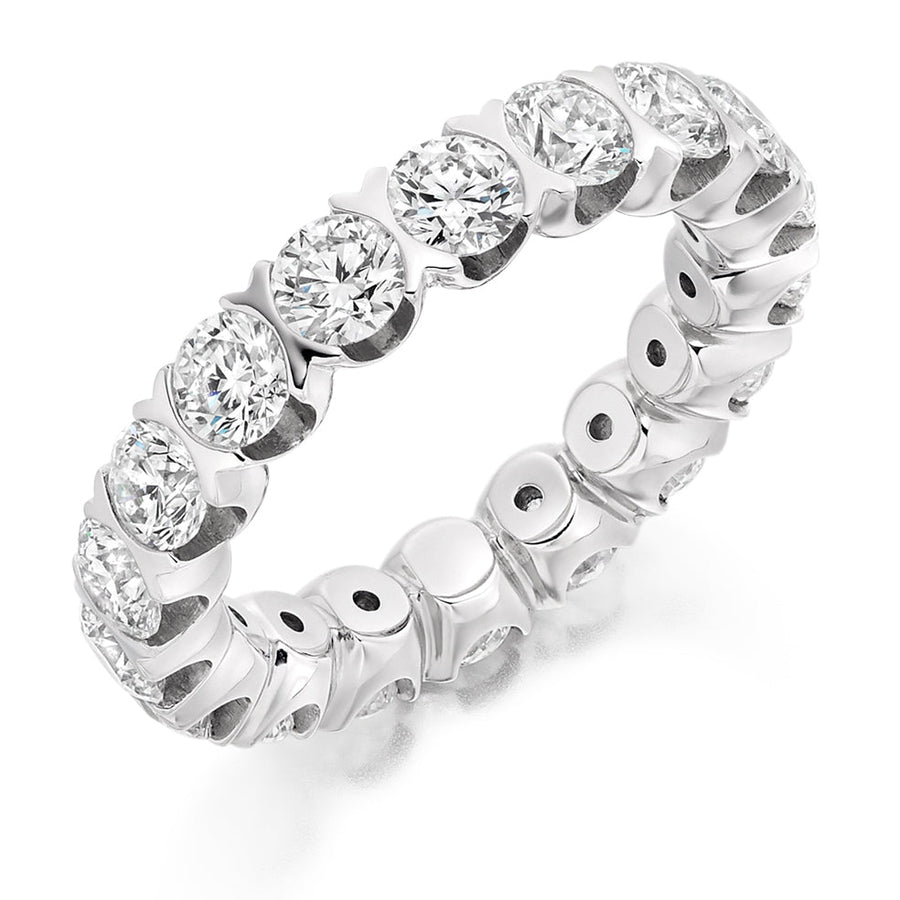 Bar-Set Diamond Full Eternity Ring, 4.0ct