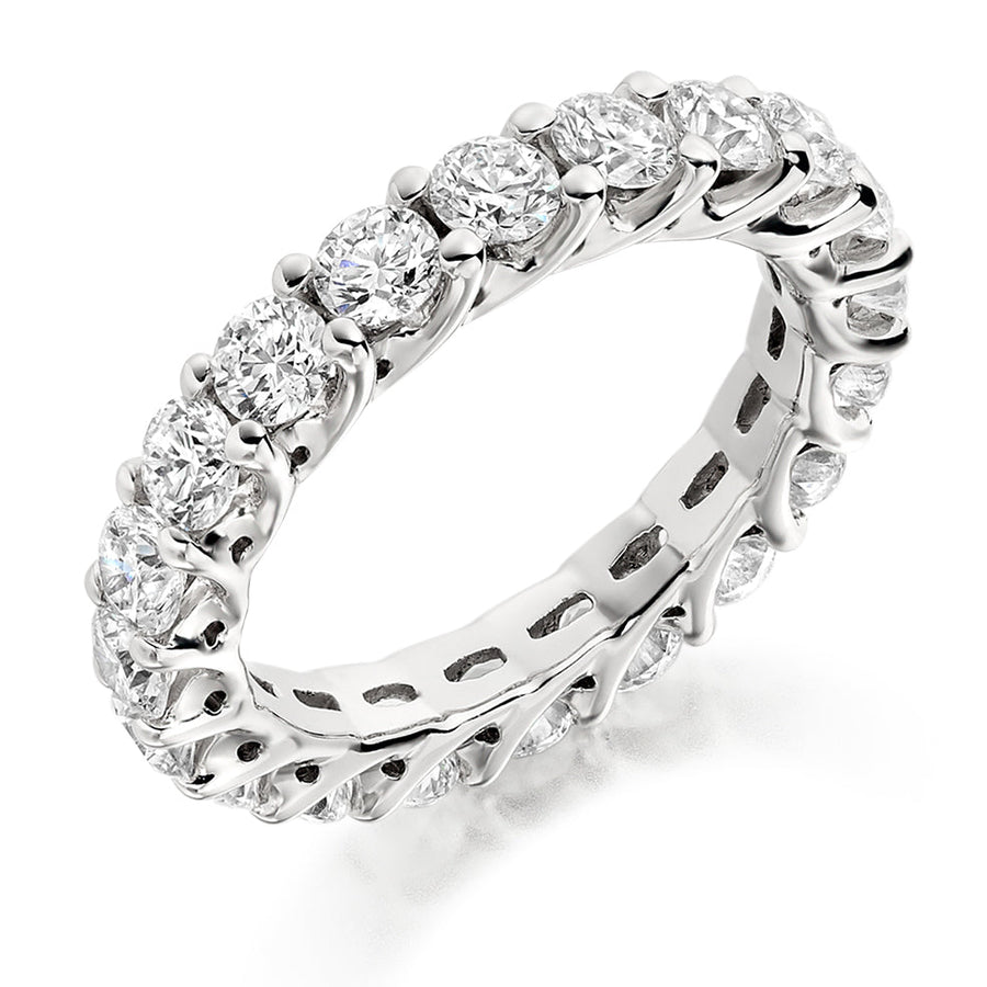 Claw-Set Diamond Full Eternity Ring F, 3.0ct