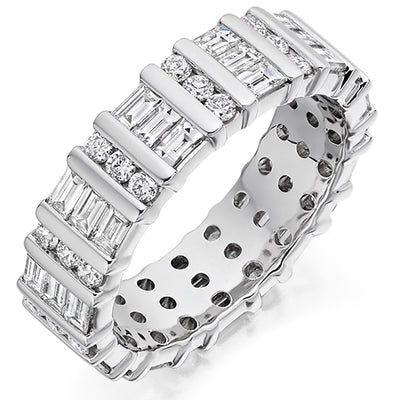 Bar-Set Full Eternity Ring, 2.5ct total