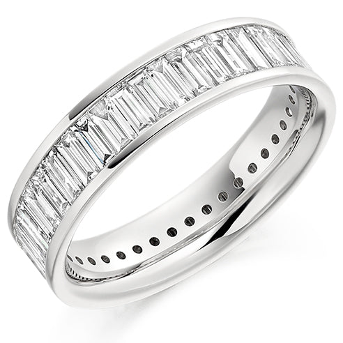 Channel-Set Diamond Full Eternity Ring with Right-Hand, 2.5ct