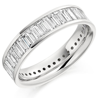 Channel-Set Diamond Full Eternity Ring with Right-Hand, 2.5ct