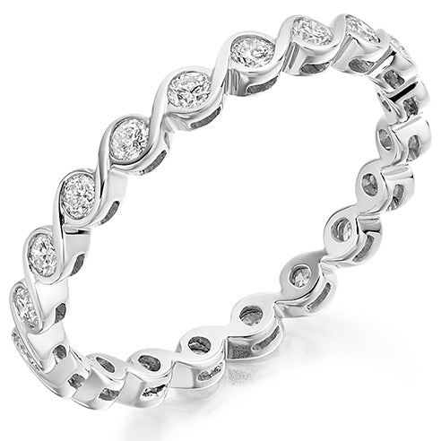 Rubover Diamond Full Eternity Ring, 0.5ct