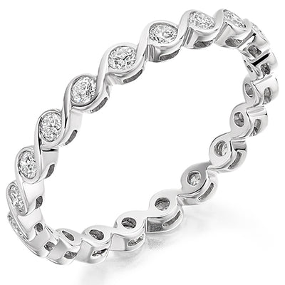 Rubover Diamond Full Eternity Ring, 0.5ct