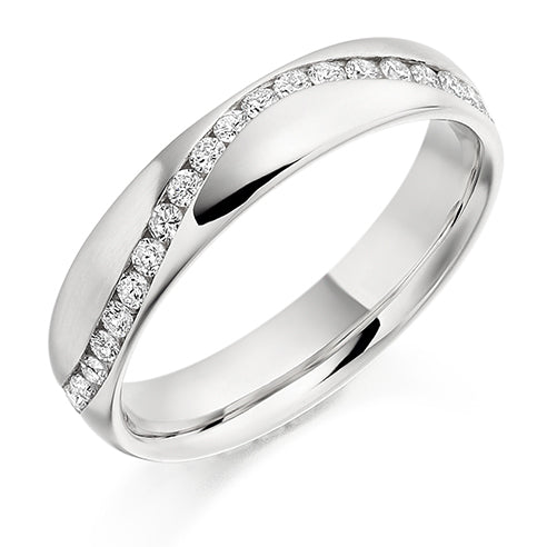 Offset Channel-Set Diamond Full Eternity Ring, 0.6ct