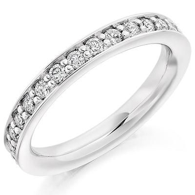Grain-Set Diamond Full Eternity Ring with Right-Hand, 1.0ct