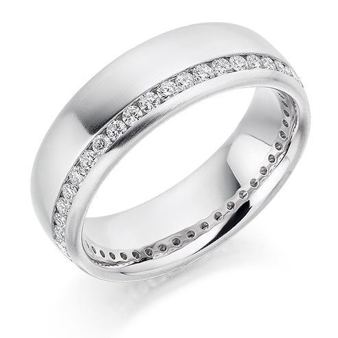 Offset Channel-Set Diamond Full Eternity Ring, 0.5ct
