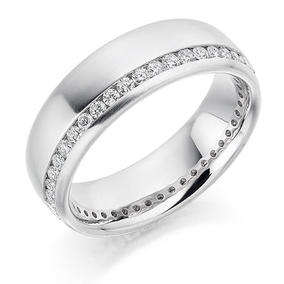 Offset Channel-Set Diamond Full Eternity Ring, 0.5ct