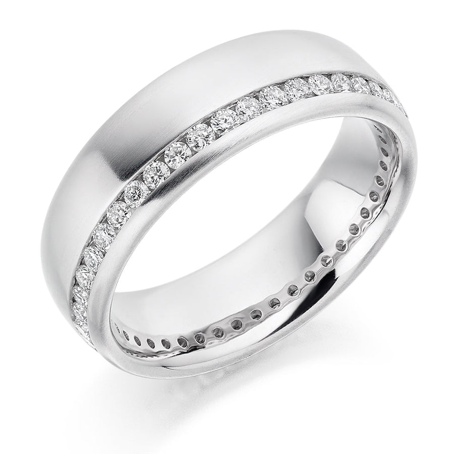 Offset Channel-Set Diamond Full Eternity Ring, 0.5ct