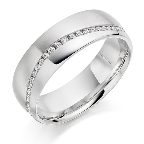 Offset Channel-Set Diamond Full Eternity Ring, 0.35ct