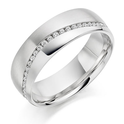 Offset Channel-Set Diamond Full Eternity Ring, 0.35ct