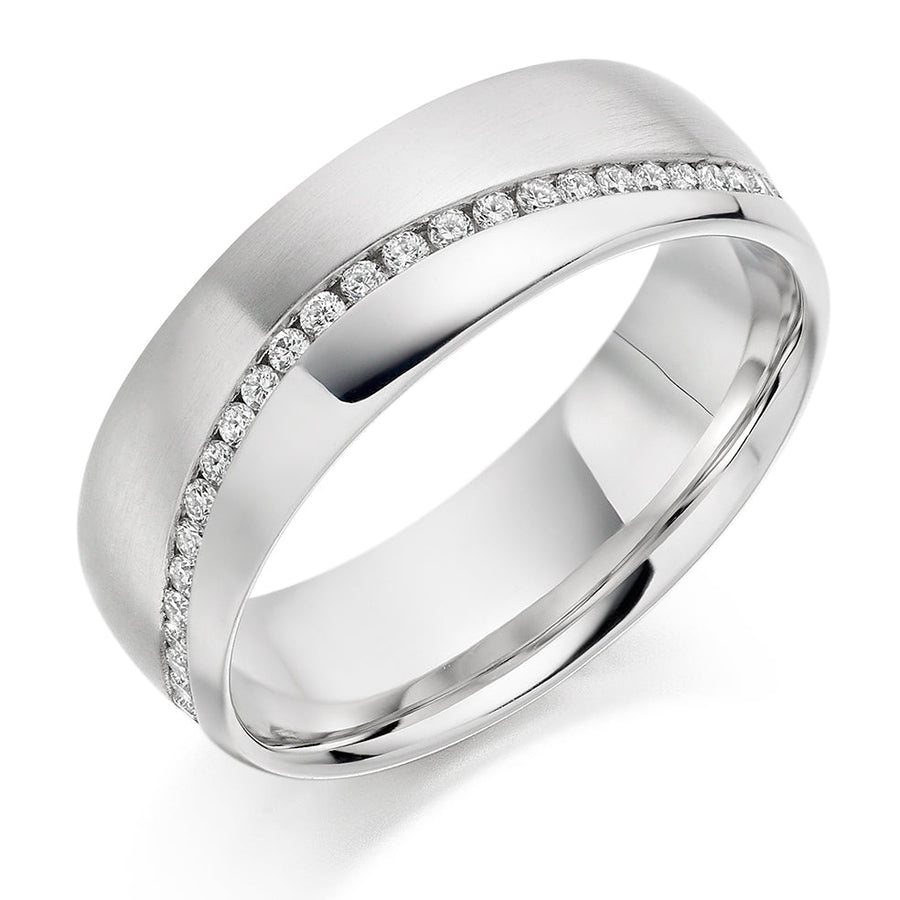 Offset Channel-Set Diamond Full Eternity Ring, 0.35ct