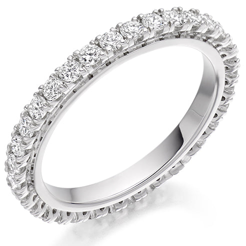 Micro-Claw Diamond Full Eternity Ring D, 1.0ct