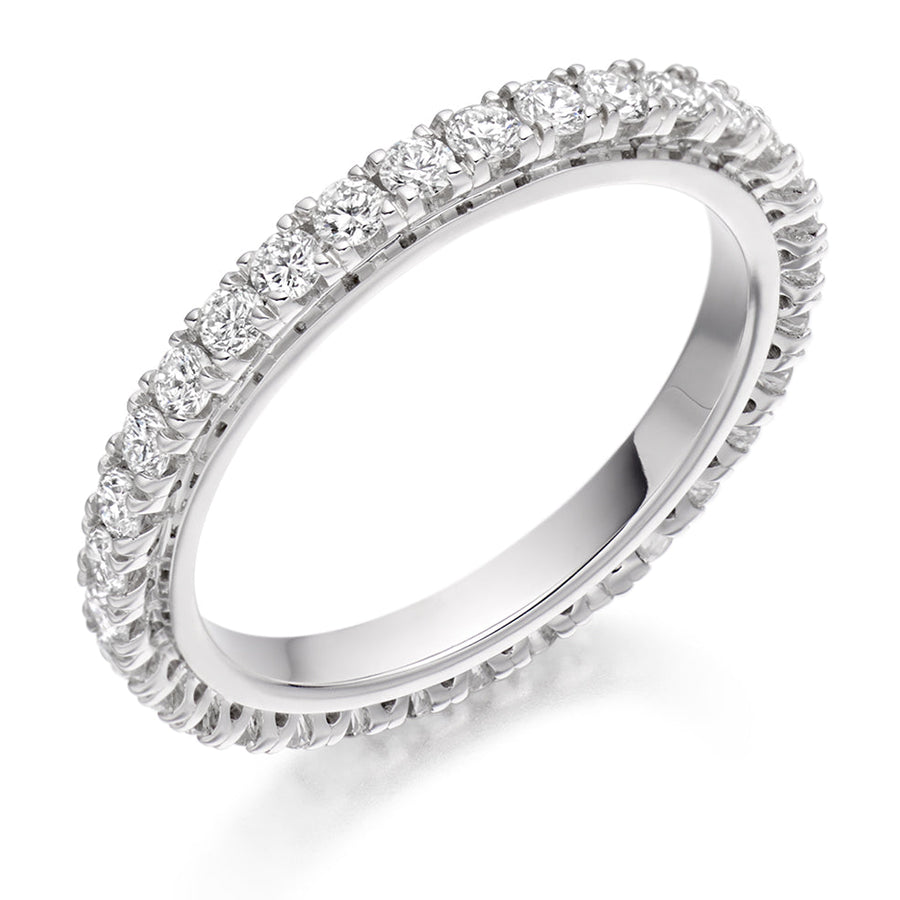 Micro-Claw Diamond Full Eternity Ring D, 1.0ct