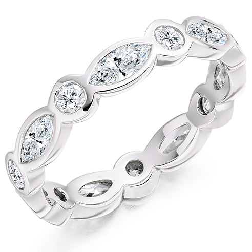 Rubover Diamond Full Eternity Ring, 1.6ct