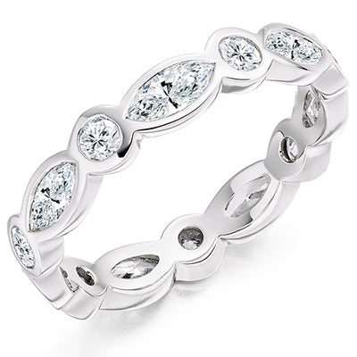 Rubover Diamond Full Eternity Ring, 1.6ct