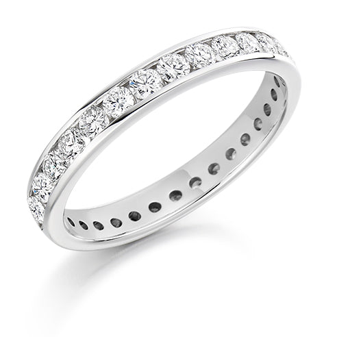 Channel-Set Full Eternity Ring, 1.0ct total